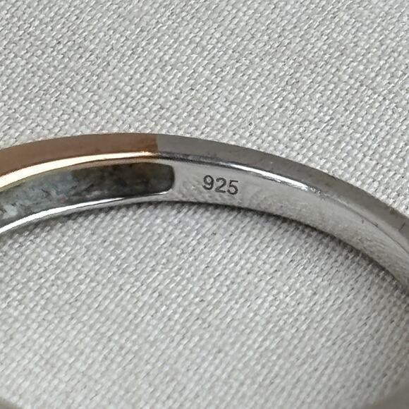 JWBR Diamond 925 Rose Gold Plate Heart Ring Anniversary Wedding Promise Sz 6.75 - Picture 2 of 13